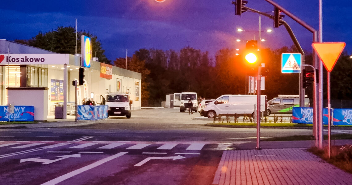 Sygnalizacja świetlna na skrzyżowaniu ulic Derdowskiego i Gryfa Pomorskiego